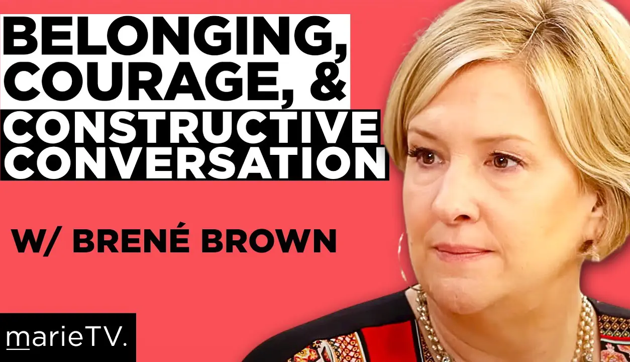 YouTube thumbnail for Brené Brown's video on navigating difficult conversations.